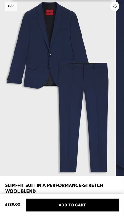 мъжки костюм HUGO (HUGO BOSS, модел HENRY)