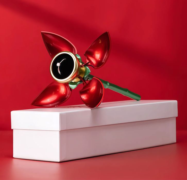 Роза шкатулка Подарок девушке