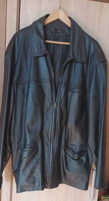 Geaca  barbatesca de piele facuta la comanda marime xxl 52-54