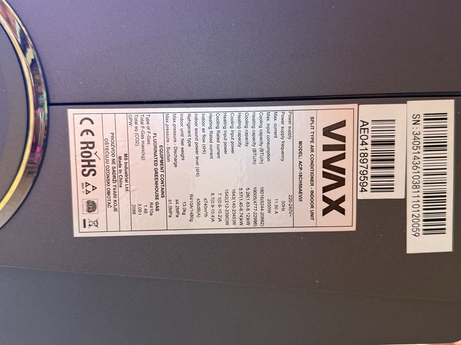 Vand aer conditionat Vivax 18000 btu