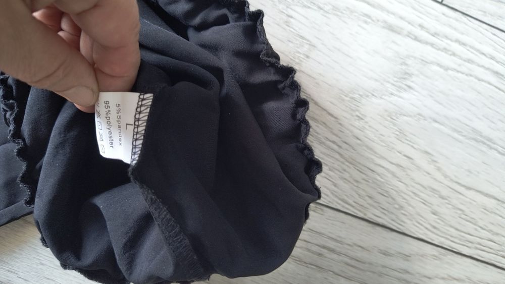 Pantaloni drepți, cu talie pe elastic, noi fără eticheta