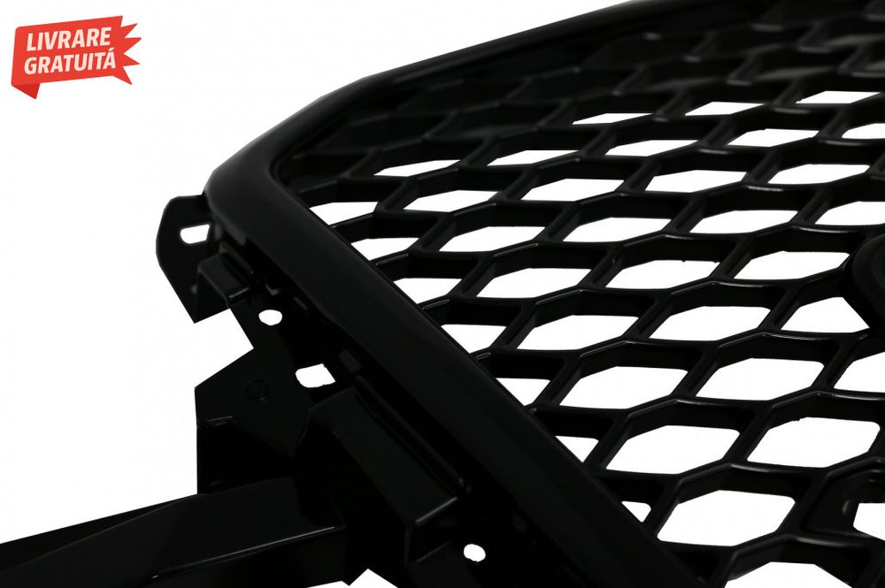 Grila Bara Fata Audi Q5 8R Facelift (2012-2015) Negru Lucios