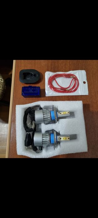 Лед лампы на авто сверхмощные белый приятный свет H7