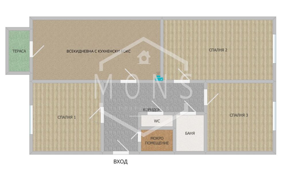 4-стаен в Велико Търново-Бузлуджа площ 85 цена 110000