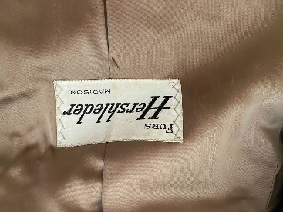 Винтидж яке лицева кожа и норка