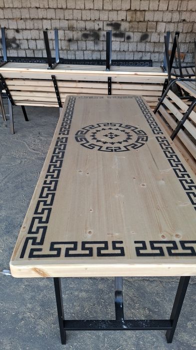 Dachni stol va stul.2×80.170×70.Zakaz olamiz.