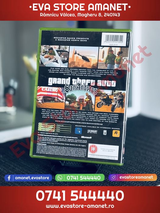 Joc Microsoft xBox GTA San Andreas Classics Edition Complete in Box