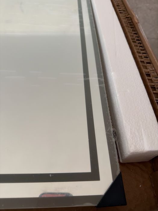 Oglinda de baie cu lupa led ceas dezaburire si boxe 100x60