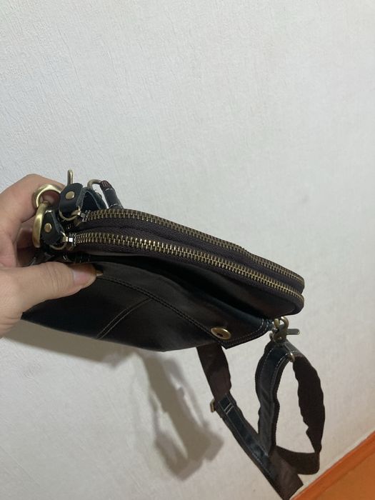 Кожаная барсетка