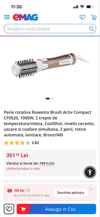 Perie rotativa Rowenta Brush Activ 1000