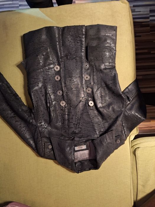 Кожено дамско сако