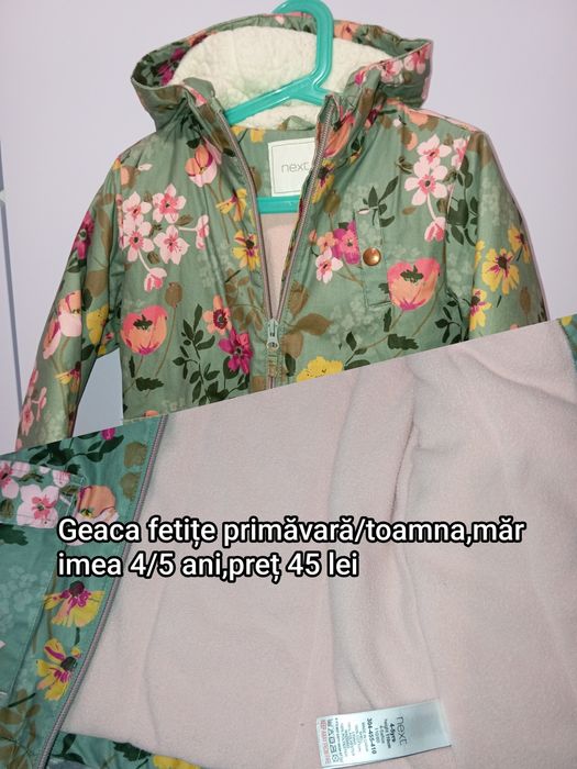 Geaca fetițe 4/5 ani