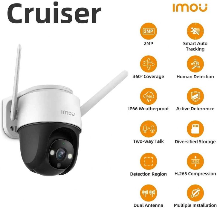 Camera supraveghere Imou Cruiser SE - Smart Auto Tracking si Zoom 16x + card 32GB Clasa 10