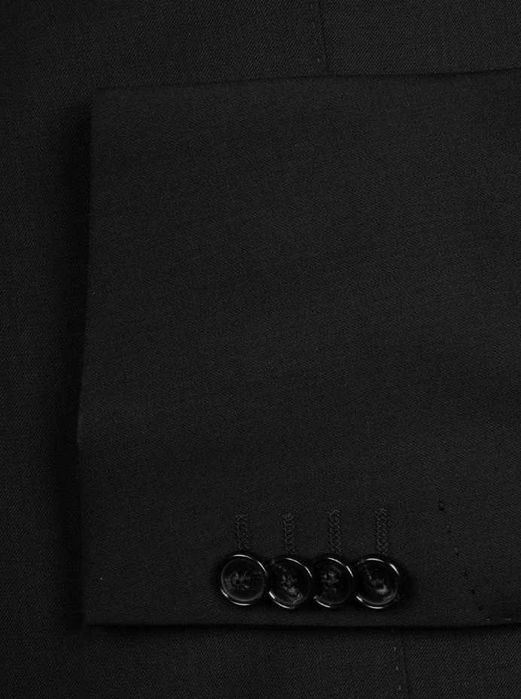 Sacou blazer de lux 52 XL slim Eduard Dressler lana super 130's negru