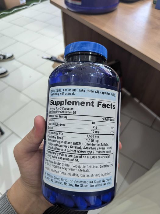 Puritan’s Pride Glucosamine Chondroitin MSM Double Strength bo'g'imga