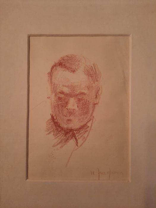 Tablou"Portret de bărbat", Nicolae Furduescu (n.1908 Craiova-d.1954)