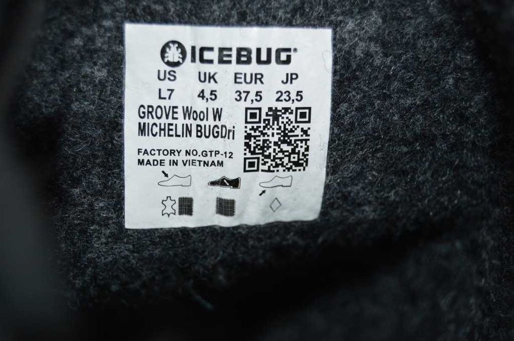 Ghete Iarnă Icebug Grove Wool W 37.5 Membrană BUGdri – Talpă Michelin