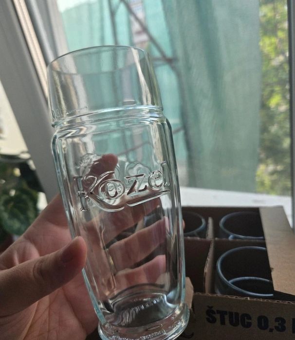 Set 6 pahare de bere Kozel originale (0.3L) – Noi, în cutie