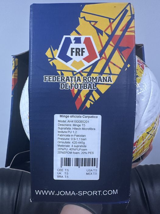 Minge fotbal oficială Carpatica FRF Joma T5 nouă