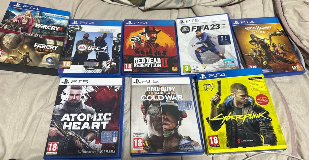 Продам Диски для PS4 PS5 Mortal Combat FAR CRY Cyberpunk Atomic HEART