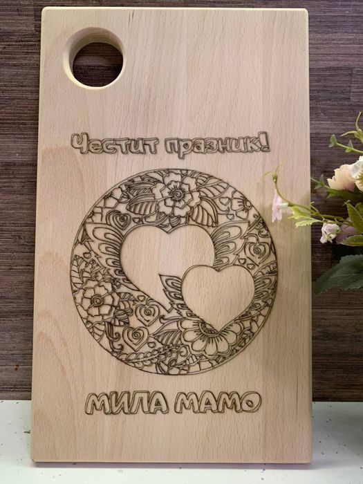 Бебешка визитка новородено, гравирана дъска