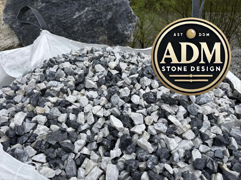 Piatra decorativa mix alb gri/ piatra decorativa gri albastrui