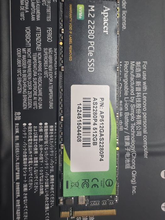 Продам Apacer SSD m.2 500гб
