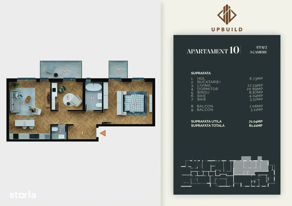 Apartament cu 2 camere + camera birou, Bloc Nou, Finisaje Premium,