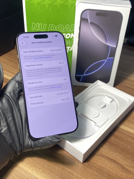 iPhone 16 Pro• 128 GB • Black  Titanium