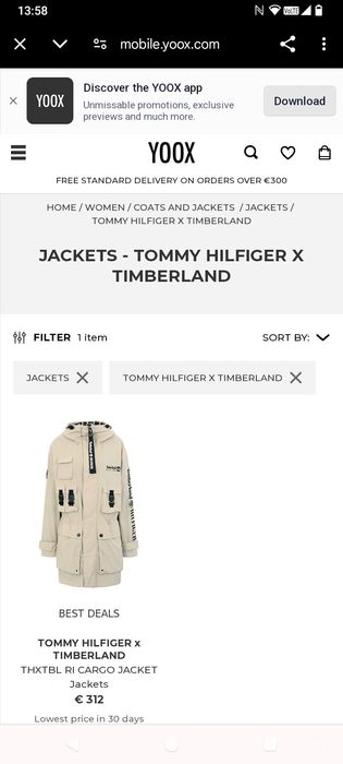 Timberland x Tommy Hilfiger geaca colaborare