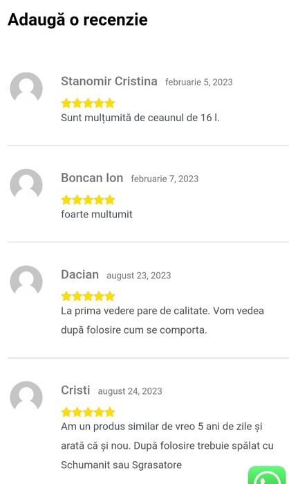 Ceaun din Fontă Emailat - 7,2;, 10,8L; 16L; 22LL