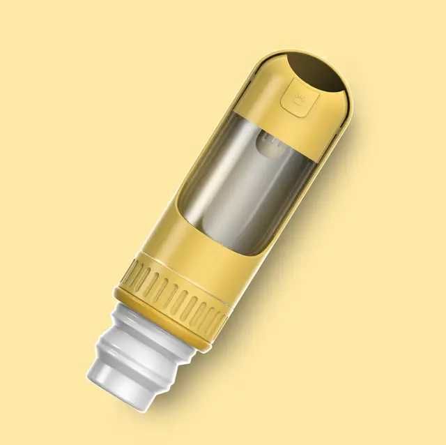 Sticla cu apa cu compartiment pentru hranire animale, pets