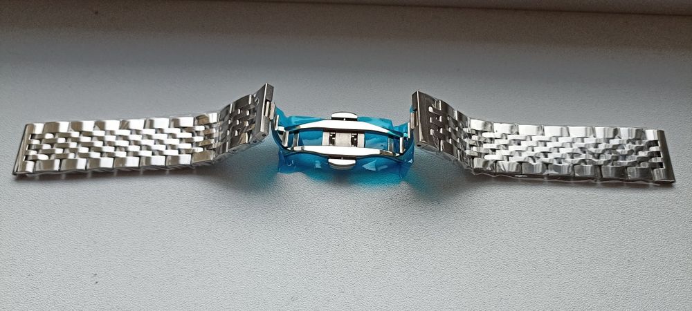 Bratara ceas curea inox,18-24mm latime,zale masive,cap drept si curbat