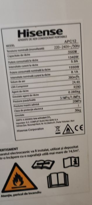Ac aier condiționat folosit 3 zile se da garanție. Jumate de preț 900
