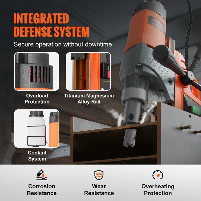 Kit Masina gaurit cu talpa magnetica si 11 Freze Carote