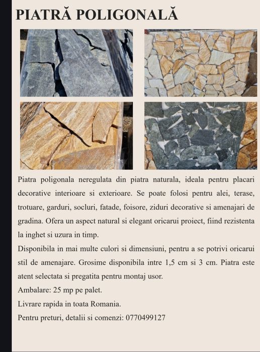 Piatra naturala Thassos Travertin scapitat Piatra poligonala pentru curte si gradina