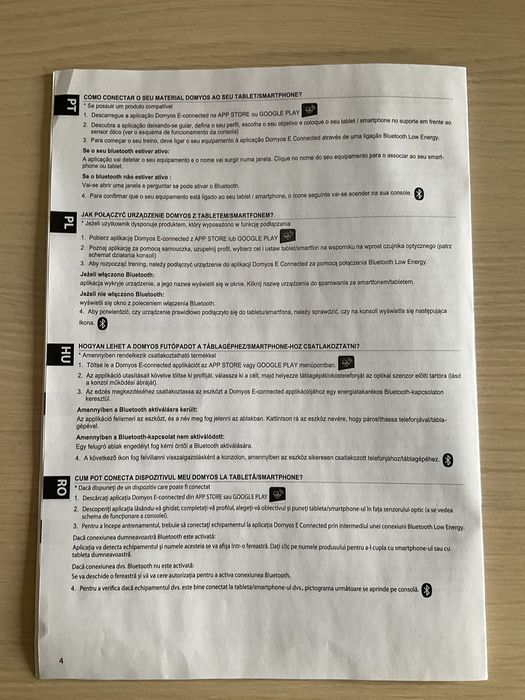 Bicicletă de apartament DOMYOS conectată și auto-alimentată EB900