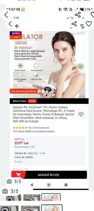 Epilator IPL folosit o singura data