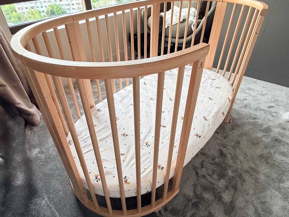 Stokke Sleepi Natural, set complet cu saltea și accesorii