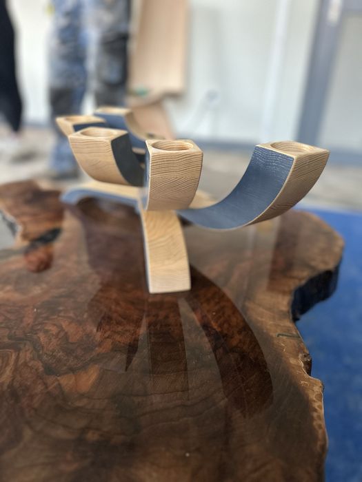 Дървен свещник от ясен