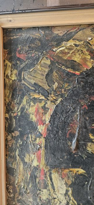 Tablou vechi – Simion Muntean, „Bătrâni la sfat”