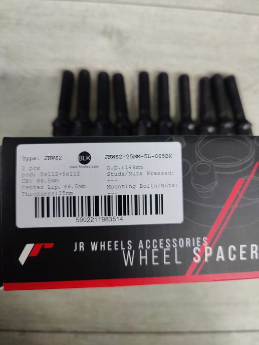 Distantieri 2.5cm/25mm Audi / Mercedes distantiere JR + prezoane lungi