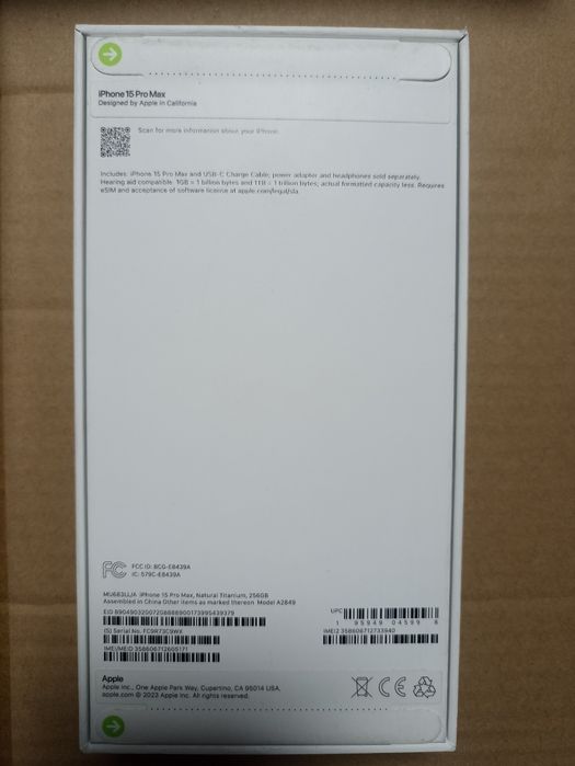 Смартфон Apple iPhone 15 Pro Max 8/256GB Natural Titanium