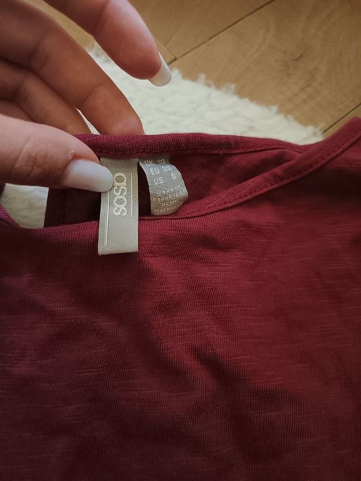 Salopeta cu mâneci 3/4 ASOS Burgundy