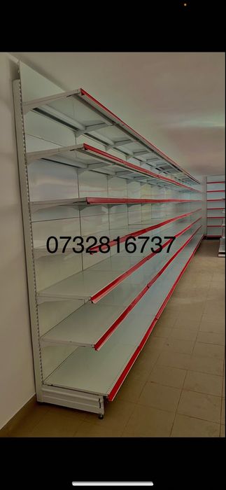 Rafturi de magazin pe stoc 1000 de metri liniar depozit de rafturi metalice
