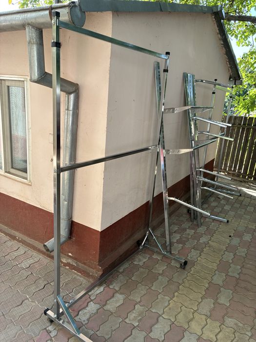 Standere haine magazin inox