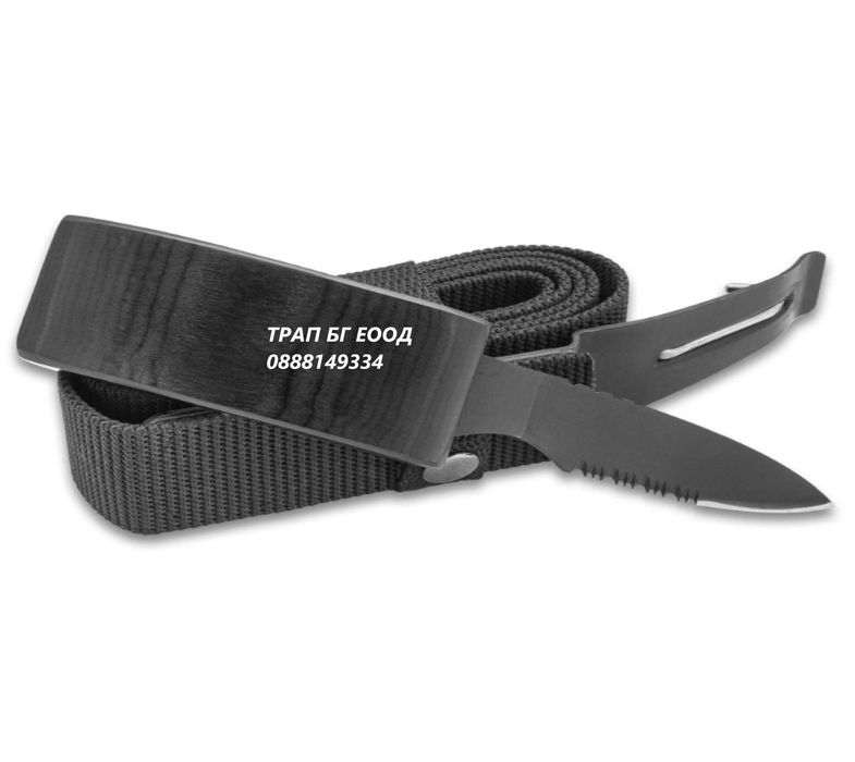 Качествен колан с Нож скрит в катарамата 120 см за скрито носене