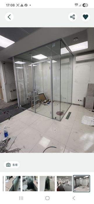 Sticla securizata (terase, birouri, pereți despărțitori, cabine de dus