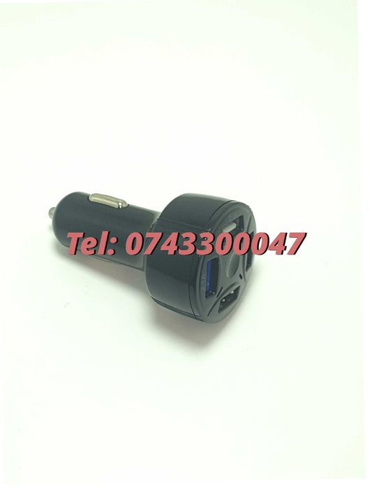Incarcator Universal Masina Auto 4 Porturi Bricheta Usb Qc Fastcharge