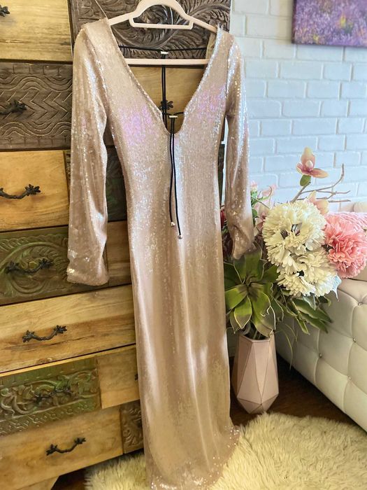 Рокля с пайети*S*Nude sequined dress 16Arl